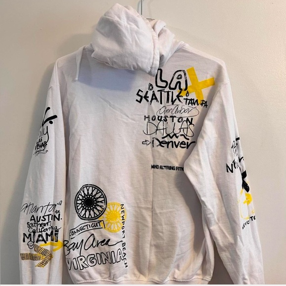 Soul White Graphic Hoodie for Men French Terry CottonSize M